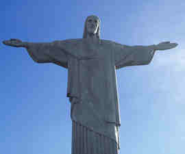 Esttua do Cristo Redentor no Rio de Janeiro, Brasil.